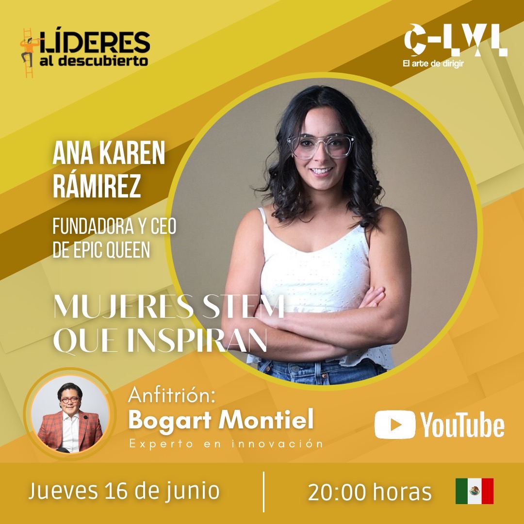 Tienes una cita con <a href="/anaqueenmaker/">Ana Karen Ramirez</a> de <a href="/EpicQueen/">EpicQueen.eth</a>  y <a href="/Anyerlab/">Bogart Montiel</a> para hablar de metaverso, NFT, mujeres en las profesiones STEM (ciencia, tecnología, ingeniería y matemáticas) y más.

Te esperamos el 16/06 a las 8 p. m. en YouTube y todas las redes de C-LVL, el arte de dirigir 🚀