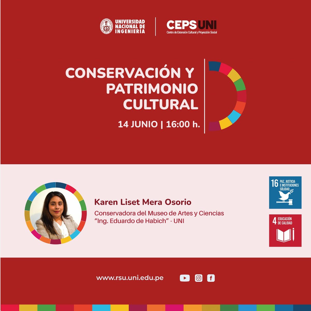 rossstephany's tweet photo. ✨El Voluntariado UNI, brigada Gestión Sostenible del Campus 🙋‍♂️🙋‍♀️comprende la importancia de conservar nuestro patrimonio cultural.
🔸Fecha y hora: Martes 14 a las 4pm 🕓
🔹Transmisión vía Facebook
#VoluntariosEnAcción
#AgenteDeCambio
#ClaseMaestra https://t.co/n0sNZh2L3f