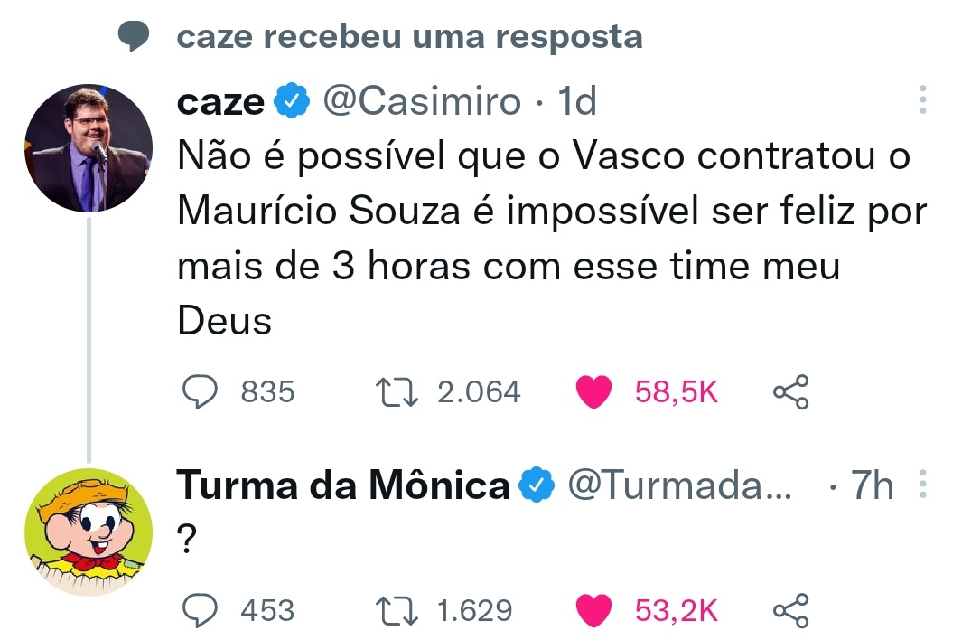 thebiscoitinho's tweet photo. twitter da turma da Mônica e cazé juntos sabe https://t.co/joAVI2A9fw