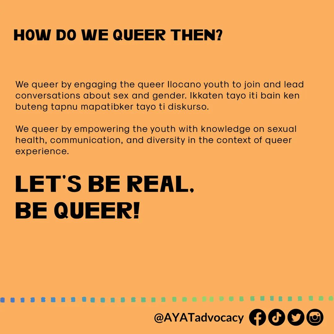 AYATadvocacy's tweet photo. Know more about our campaign by reading the cards below. Feel free to share your thoughts in the comment section!
#LabesTiSellepet #BeyondTheNorm
#SexEducation #QueerTogether #ChooseSafer https://t.co/PhSpXTNJW3