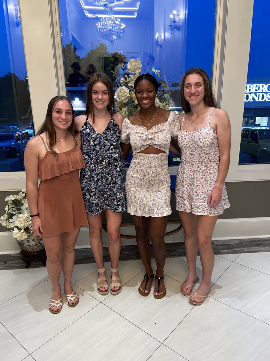 DelranGLacrosse's tweet photo. WLCSJ Banquet with these 4 awesome ladies!! Congratulations Kalli, Maggie, Madison &amp; Marissa! 🎉👏🏼 

Maggie was named an Academic All-American tonight, as well! We are so proud of these girls!! 🥍 https://t.co/T24xHwGcb4
