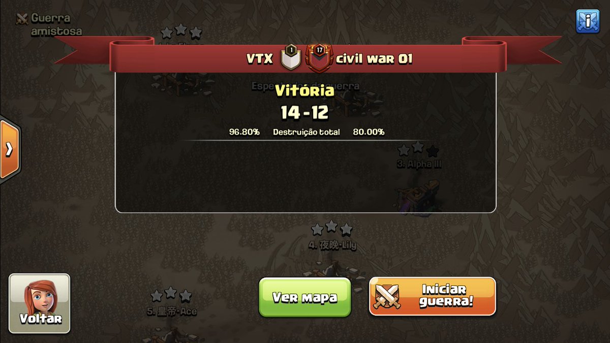 ⚔️ @AWL_Clash Rodada 5
🆚 Club X

🌟🌟🌟
@Duarte122333 
<a href="/OEmbaixadorCoc/">caio</a> 
<a href="/heisen_coc/">Heisen</a> 
<a href="/_Marcin007/">Marcin</a> 
🌟🌟🌟

GG !!
#GoVTX