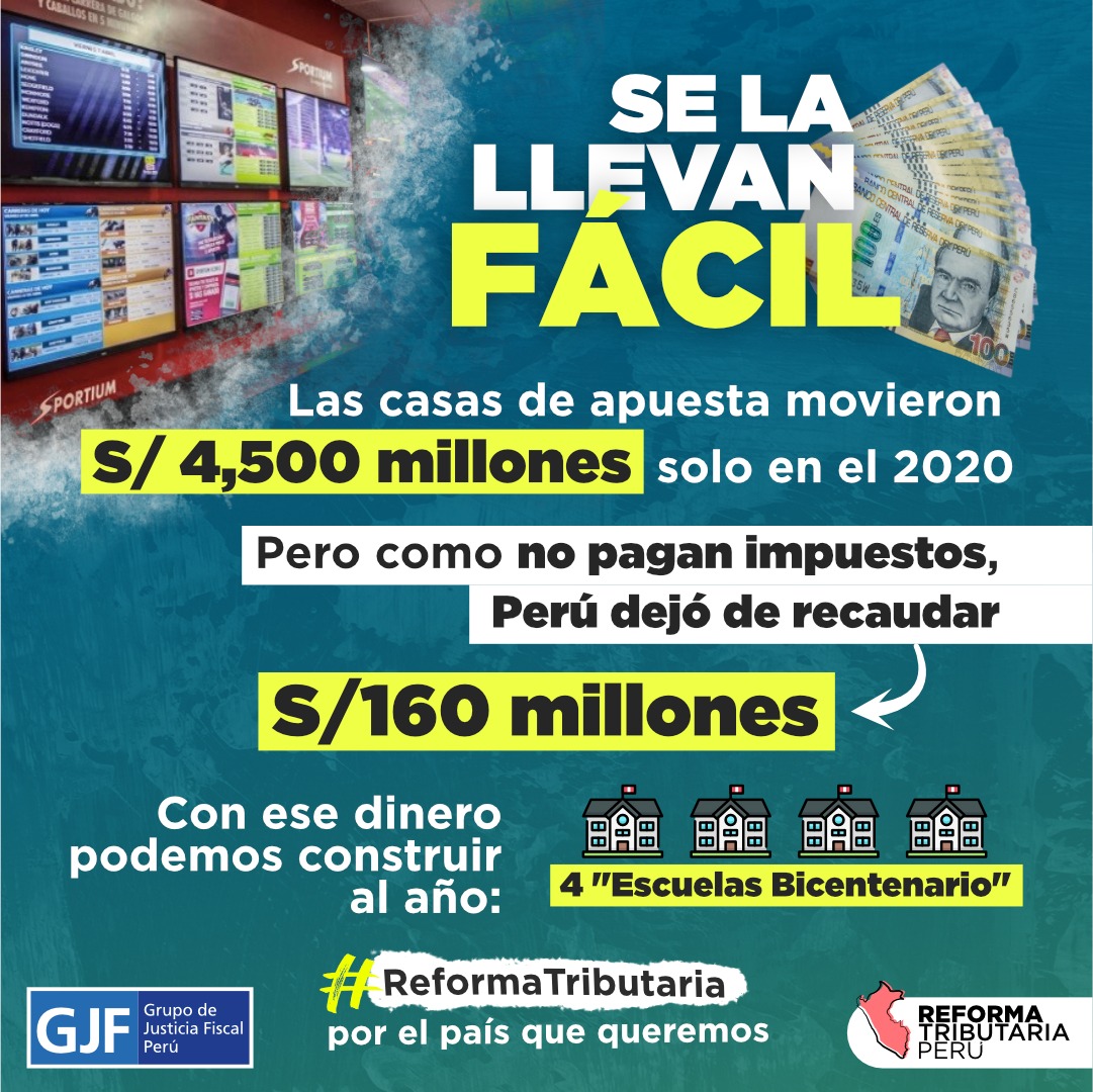 TributariaYa's tweet photo. ¿Tu también viste la publicidad de las casas de apuesta 🧐?
Mientras la #SeleccionPeruana🇵🇪 dejaba todo en la cancha, las casas de apuesta se la llevaban fácil. No pagan impuestos a pesar de las millonarias ganancias 💸. No tienen corona: ¡Que aporten al país! #ReformaTributaria https://t.co/tbmKKBWcW7