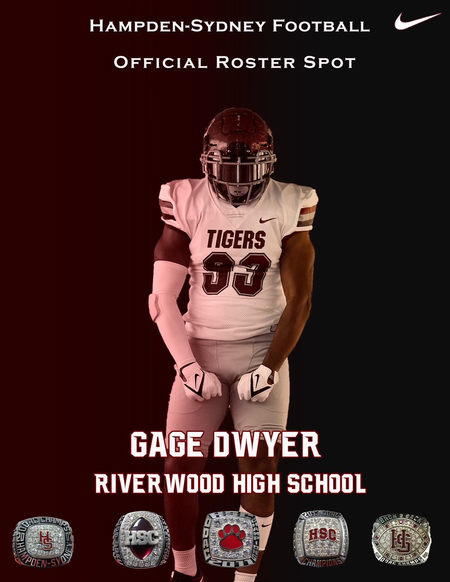 So honored to receive an offer from Hampden-Sydney College.  Huge thanks to <a href="/Coach__Talbert/">Coach Talbert</a> <a href="/Coach_Young10/">Michael Young</a> <a href="/COACH_GOODWELL/">Tim Goodwell</a> <a href="/RecruitGeorgia/">Recruit Georgia</a> <a href="/RICSFootball/">Riverwood Football</a> <a href="/HSC__FOOTBALL/">H-SC Football</a>