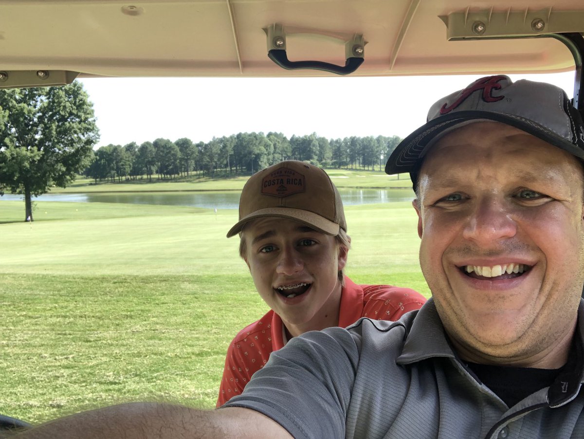 Thompson7Jeremy's tweet photo. Checked off an unknown bucket list item…played golf on the course where the University of Alabama golf team plays. It was so hot but it was so much fun! One of the nicest courses I have played on. And my partner made it even more fun! https://t.co/nFPf3yViEH