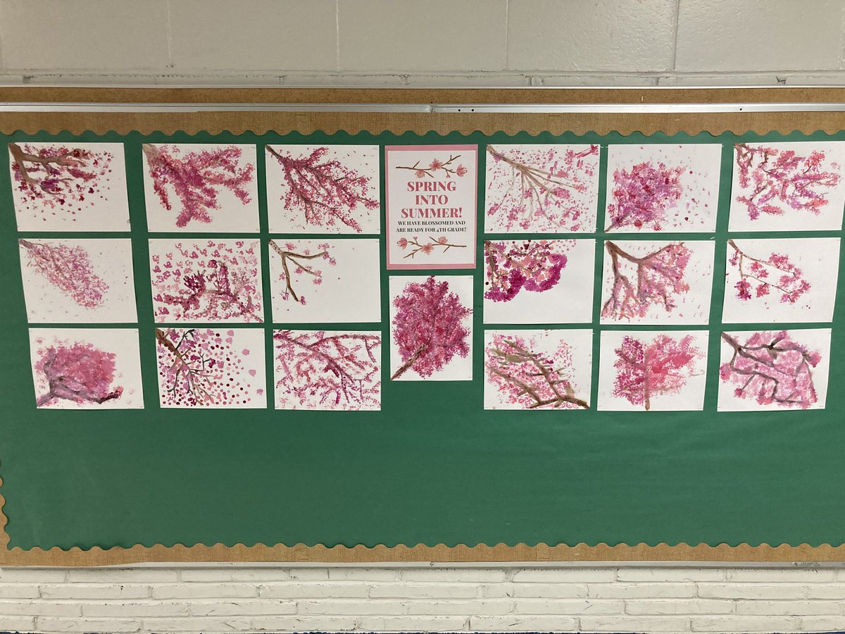 LisaOmath's tweet photo. Great bulletin board, Seiber’s Third Graders!  These are beautiful.  ⁦@LowellElementa3⁩ https://t.co/HC0J7TctCI
