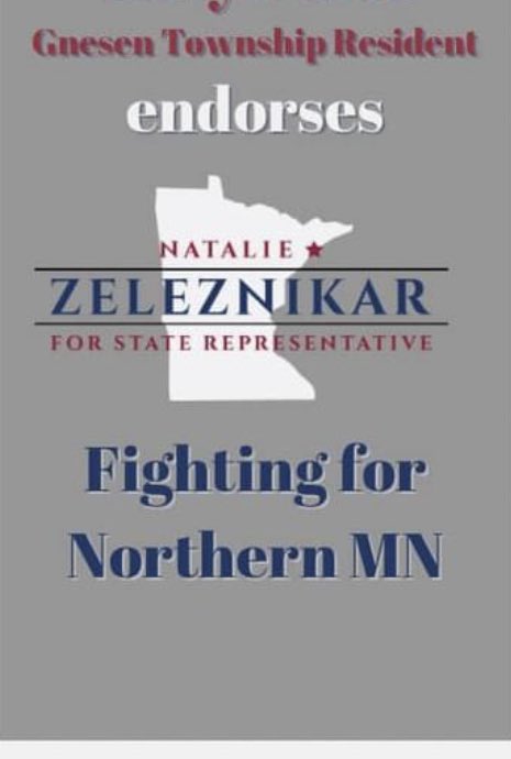 Danielle43831's tweet photo. Natalie Zeleznikar has the experience, knowledge, and ENERGY to serve Northern Minnesota as state representative. @Fighting4MN will fight for our way of life #HD3B https://t.co/VYTb6lwADF
