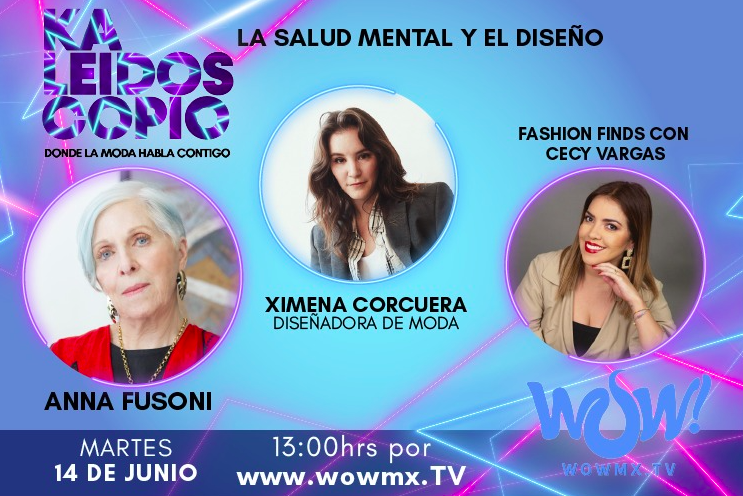 AnnaFusoni's tweet photo. Mañana a la 13:00 horas estaremos platicando con Ximena Corcuera acera de su colección y el eje de la salud mental en Kaleidoscopio en https://t.co/yPfv71Vb6t
#saludmental #modaysalud https://t.co/vIZbCiPAUo