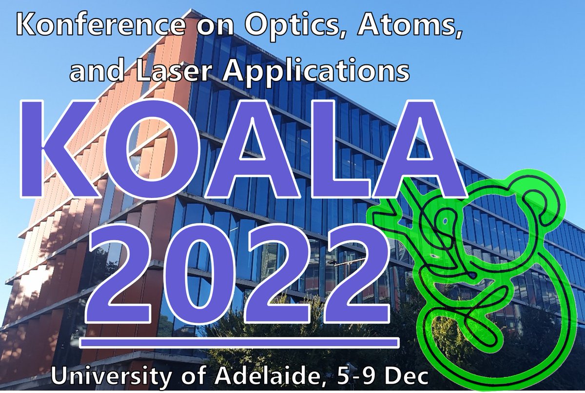 I'm on the committee for @KOALAConference, a fun student conference happening at the Uni of Adelaide in Dec. If you're doing optics/lasers/quantum/spectroscopy from Aus or NZ (or even further), give the conference page a follow for updates! We're opening abstract submissions soon