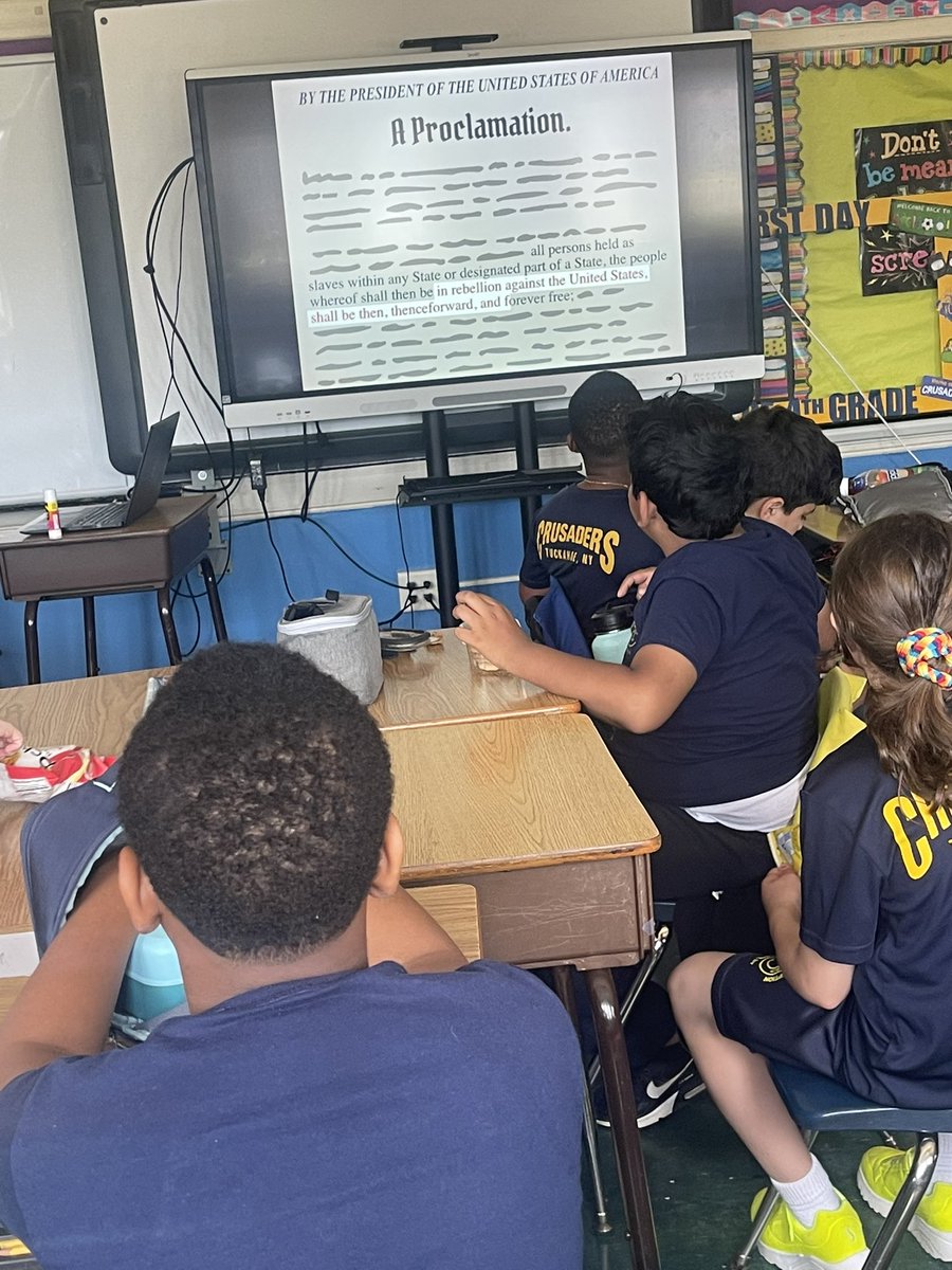MrsSchmid_ICS's tweet photo. Today we learned about Juneteenth and its history and importance. #Juneteenth @icschool_online @DiscoveryEd @brainpop https://t.co/mJxOKV0ztF