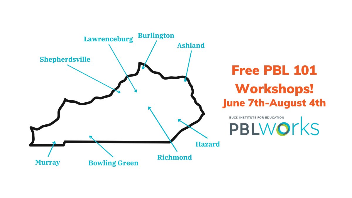 Calling all Kentucky educators! Register now for a FREE PBL 101 Workshop this summer! These services are being offered in partnership with the Kentucky Department of Education. Hope to see you there! <a href="/KyDeptofEd/">KY Dept of Education</a>  web.cvent.com/event/837f9a89… #PBL #TeamKDE