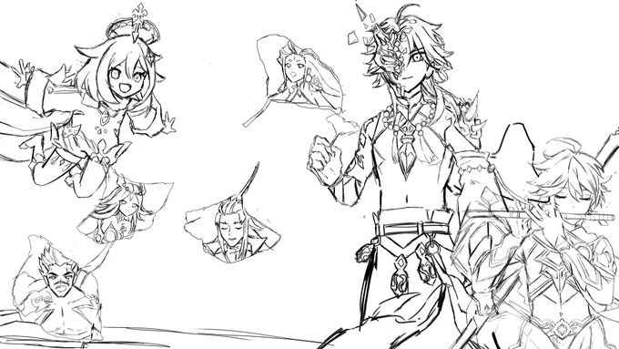 下書き→線画→下塗り&背景塗り→塗り込み 