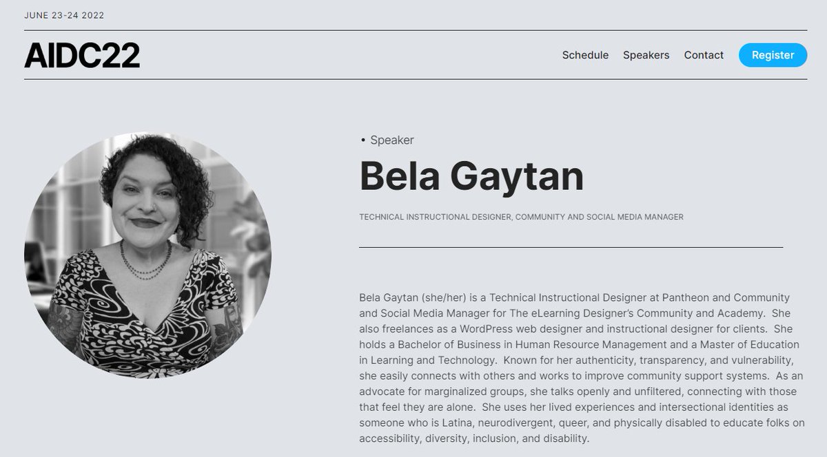 belagaytan's tweet photo. Super excited to announce I will be speaking at @the_tldc's Accessible & Inclusive Design Conference! MY FIRST CONFERENCE, GANG! 😭
https://t.co/lZ7Dyj3ZPj
#Accessibility #Inclusion #TLDC #STEMinist #GirlsWhoCode #DisabilityInclusion #DisabilityTwitter https://t.co/6O8uOyTkzw