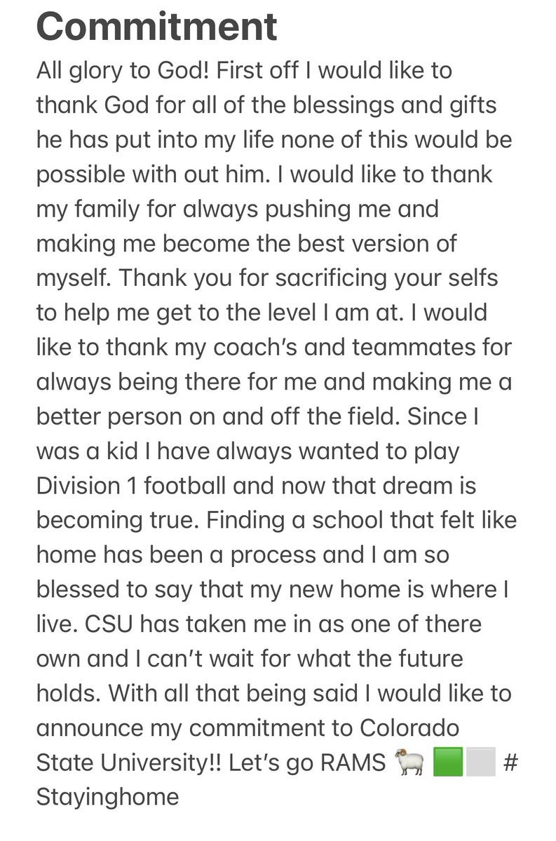 I am home!!!!!! Let’s Goooo Rams!! 🐏🟩⬜️!! <a href="/BillyBestOL/">Bill Best</a> <a href="/CoachJayNorvell/">Jay Norvell</a> <a href="/CoachMcGat/">Bret McGatlin</a> <a href="/zachwilsonvalor/">Zach Wilson</a> <a href="/CoachBufton/">Bill Bufton</a> <a href="/KelliFogt/">Kelli Fogt</a>