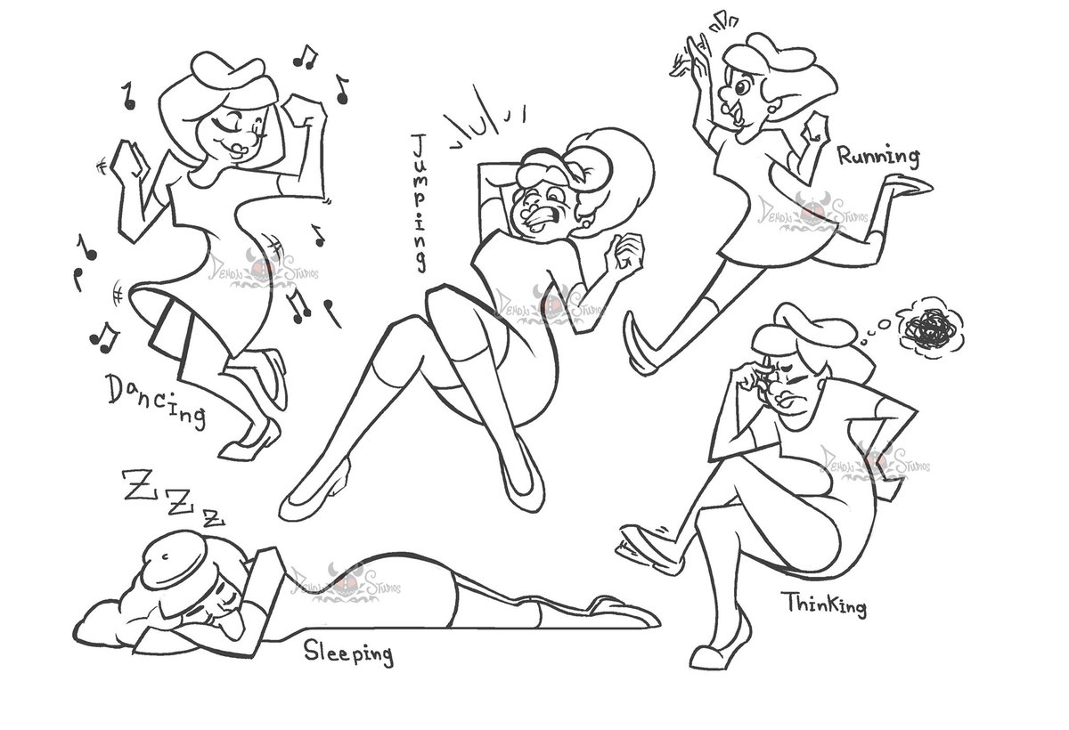 DemonStudios2's tweet photo. A posing assignment form last semesters class. Got loads of helpful feedback on all of these 
💜
#characterart #characterdesign #charactersheet #characterposing https://t.co/VxBtw9xxfN