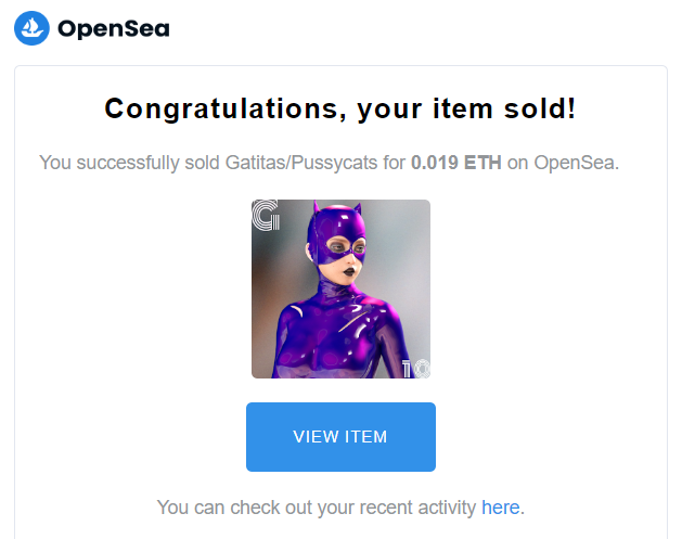 that was fast my #nftcommunity😻🙀 just listed 2 hours ago and bang¡
thanks to <a href="/NFThelpers/">The Art Helpers</a> for your support ¡ now you can ROARRRRRRRRR¡