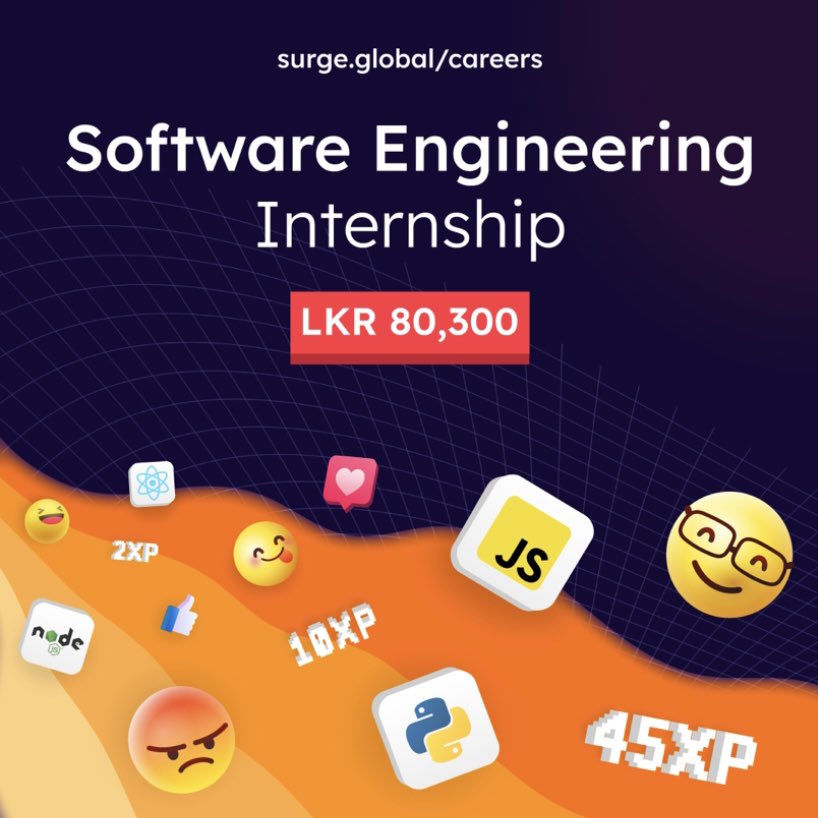 Bhanoob's tweet photo. We’ve been working really hard to make paid #internships available for young talent in Sri Lanka 🇱🇰 entering the workforce during #EconomicCrisisLK

Right now, there’s more than 100 opportunities at Surge that could all lead into full time roles with zero academic prerequisites. https://t.co/kj6VGjOfgf