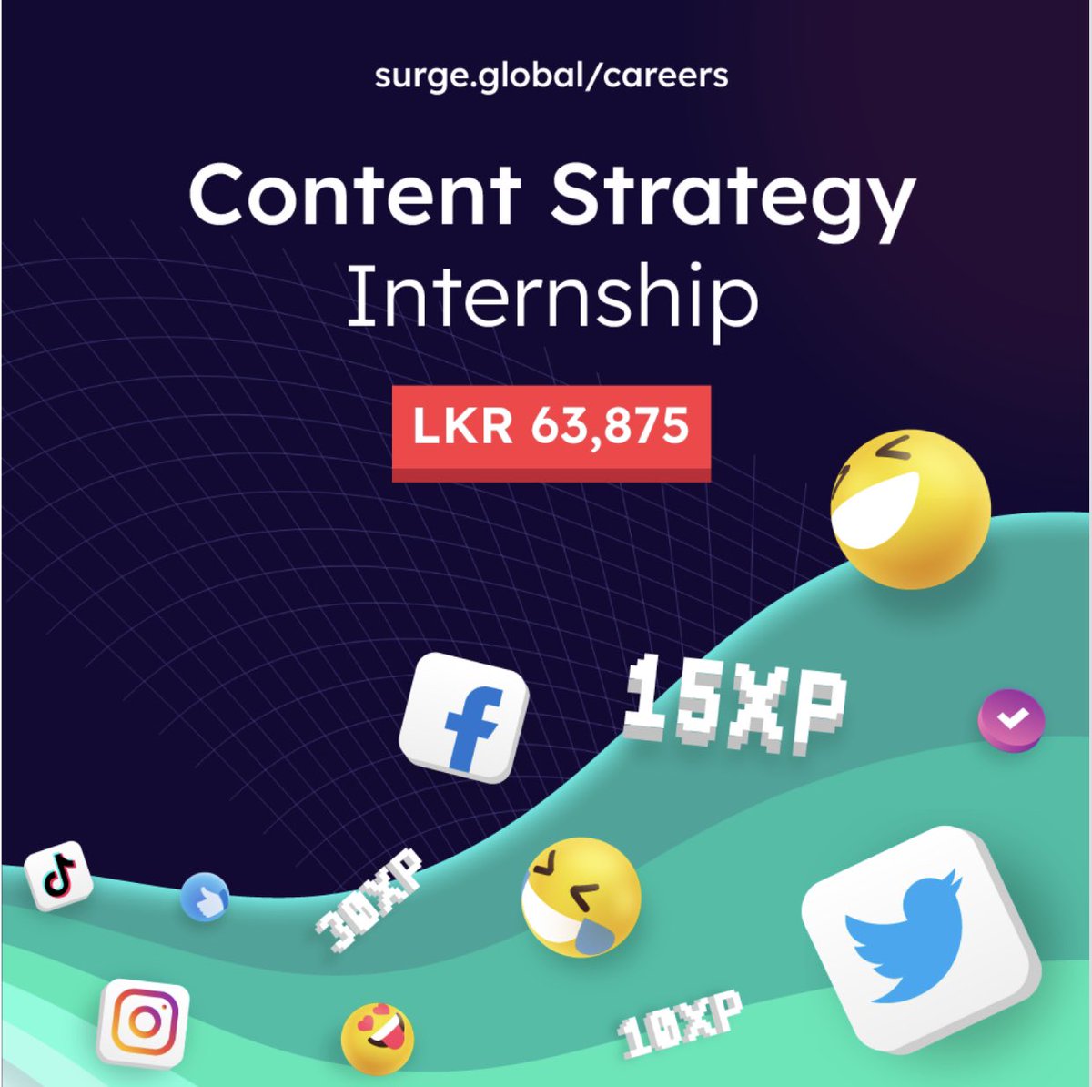 Bhanoob's tweet photo. We’ve been working really hard to make paid #internships available for young talent in Sri Lanka 🇱🇰 entering the workforce during #EconomicCrisisLK

Right now, there’s more than 100 opportunities at Surge that could all lead into full time roles with zero academic prerequisites. https://t.co/kj6VGjOfgf