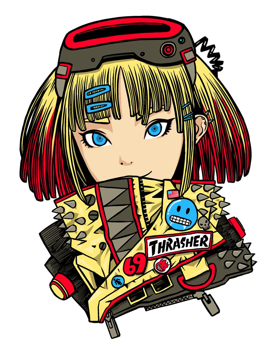 アメリカンポップな女の子イラスト Flyace