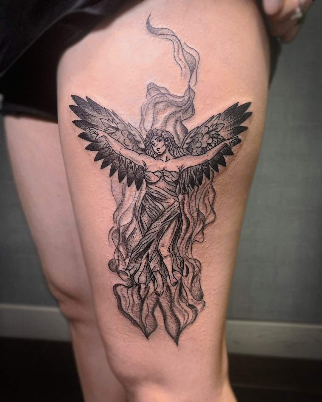 Insane Tattoos - Angel tattoo carved for a client by our... | Facebook