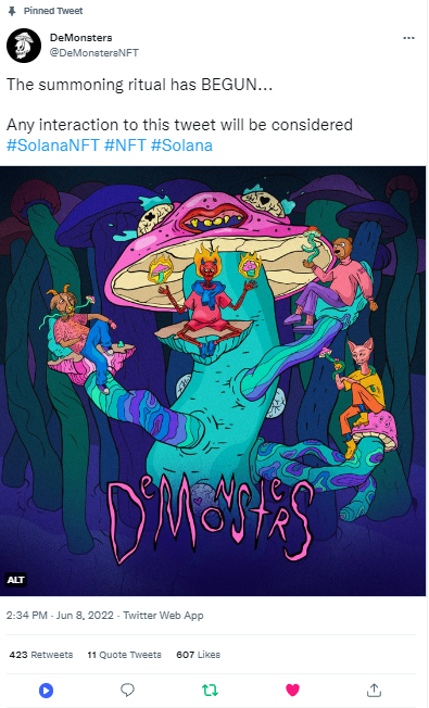 CripToe09's tweet photo. @DeMonstersNFT Consider me https://t.co/u5gau75xXY