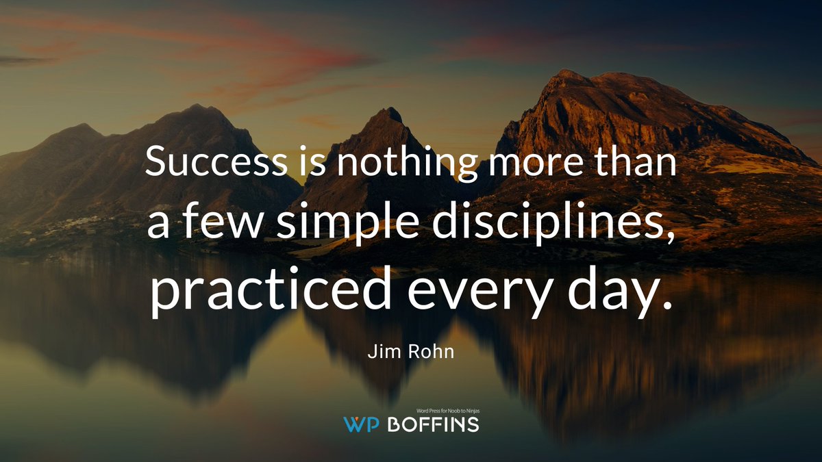 WPBoffins's tweet photo. “Success is nothing more than a few simple disciplines, practiced every day.”
--Jim Rohn--

#quote #quotes #success #JImRohn https://t.co/rXV44LfDuk