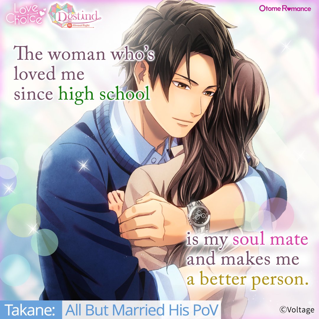 Voltage_Love365's tweet photo. 💗Destind: Mr. Almost Right💗S3 All but married: Takane His PoV OUT NOW!
"...We aren't family yet. But she's more important to me than anyone!" See what went through his mind in the lead up to his proposal in this story!
#Love365 #MrRight #Destind https://t.co/vjTxZuK4bt