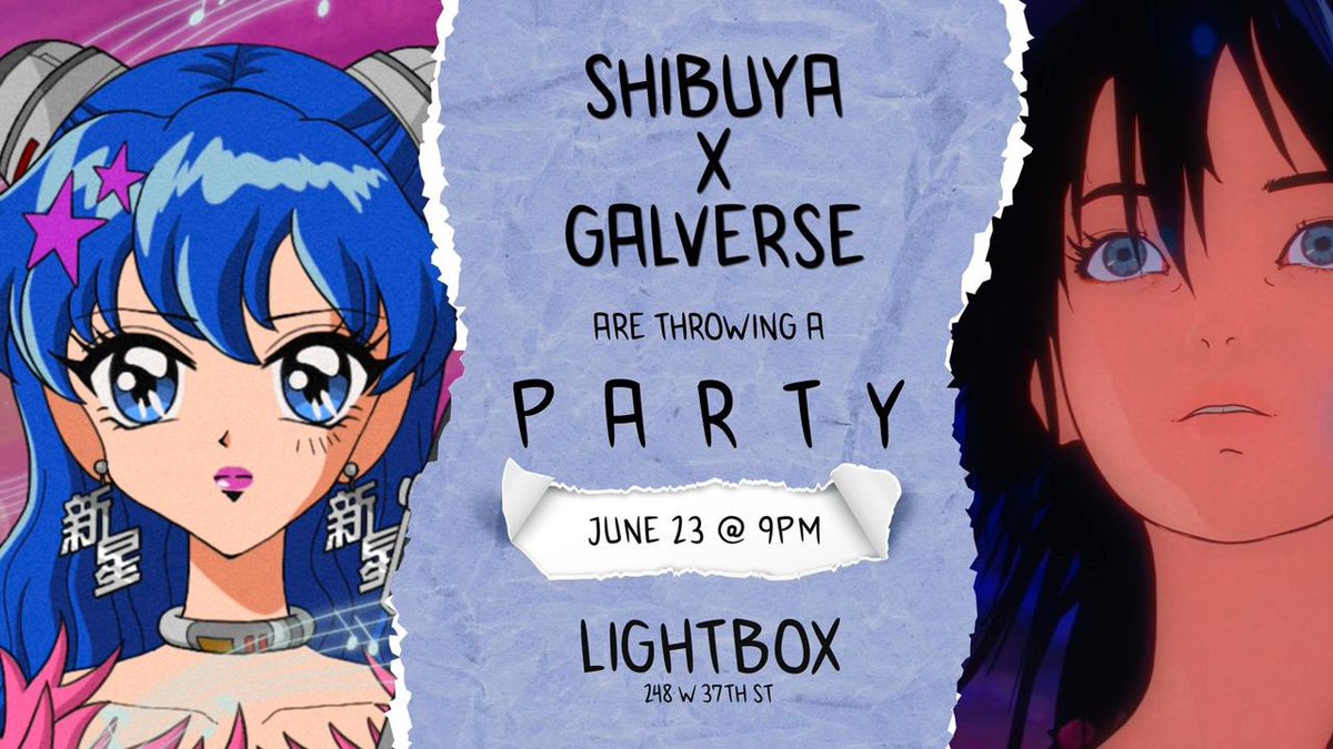 shibuyafilm's tweet photo. LET’S PARTY 🍻🐇 we are so excited to hang with you at the Shibuya x @galverseNFT party during https://t.co/qmP7GDj5fg on 6/23 @ 9 PM at LightBox! See thread for details 🧵 https://t.co/PEG7T6SiCL