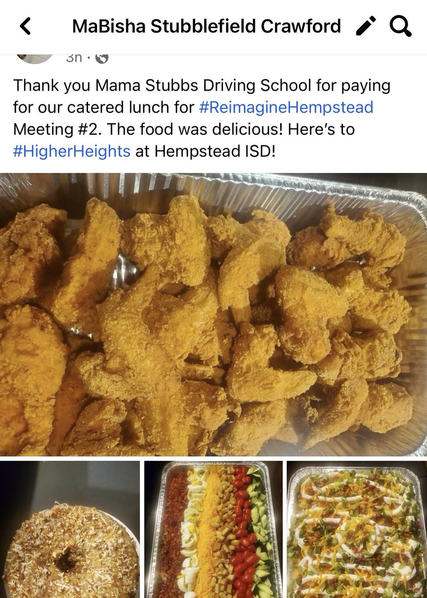 Thinking out loud to my mom…about wanting to have food catered for a working lunch meeting…she took my thoughts and ran with it…..ordered the food and paid for it!  #mamastubbsdrivingschool #HigherHeights