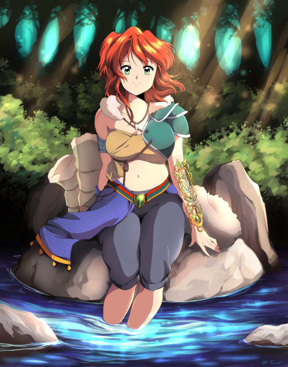 WarshaperToma's tweet photo. @RhlPixels Then I think I'll do that. This is Reah. She's the daughter of my namesake character, and hopefully I'll be playing her in a game in a few months. She loves to travel, and in order to facilitate that, works as a monster slayer, cartographer, and anything else that allows travel. https://t.co/v1OYwan9zL