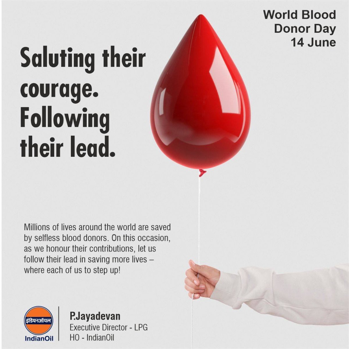 Saluting their Courage, Following their Lead. Millions of lives around the world are saved by selfless blood donors. #WorldBloodDonorsDay as we honour their contributions, let us follow their lead in saving many more lives- where each of us to step up!