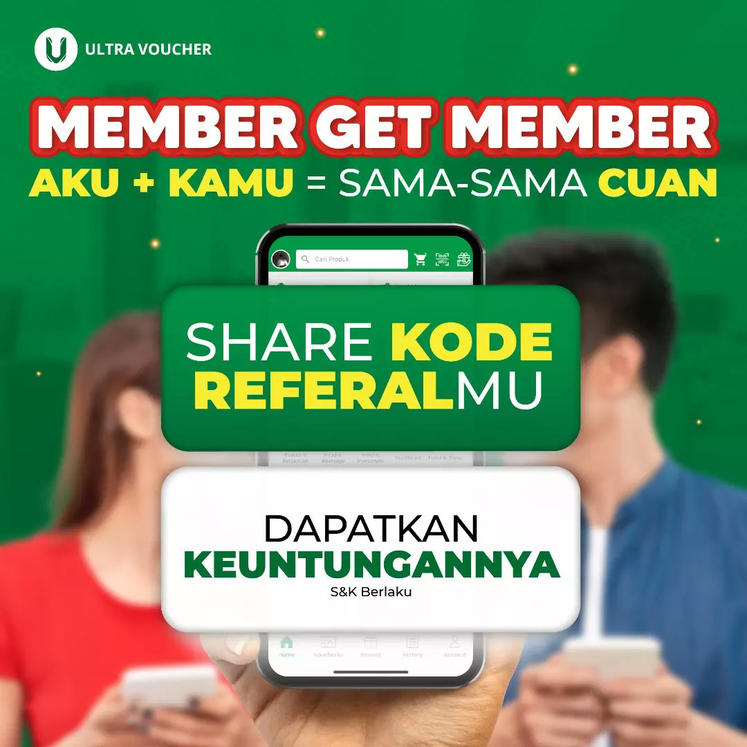 ultra_voucher's tweet photo. DOWNLOAD APLIKASI ULTRA VOUCHER HARI INI, LANGSUNG CUAN TANPA DIUNDI😎
Yuk, ajak temanmu download aplikasi Ultra Voucher menggunakan Kode #MemberGetMember #VoucherDiskon #Vouchergrab #VoucherGratis #FreeVoucher #ReferalCode #kodereferal https://t.co/L8dEmlsHLU