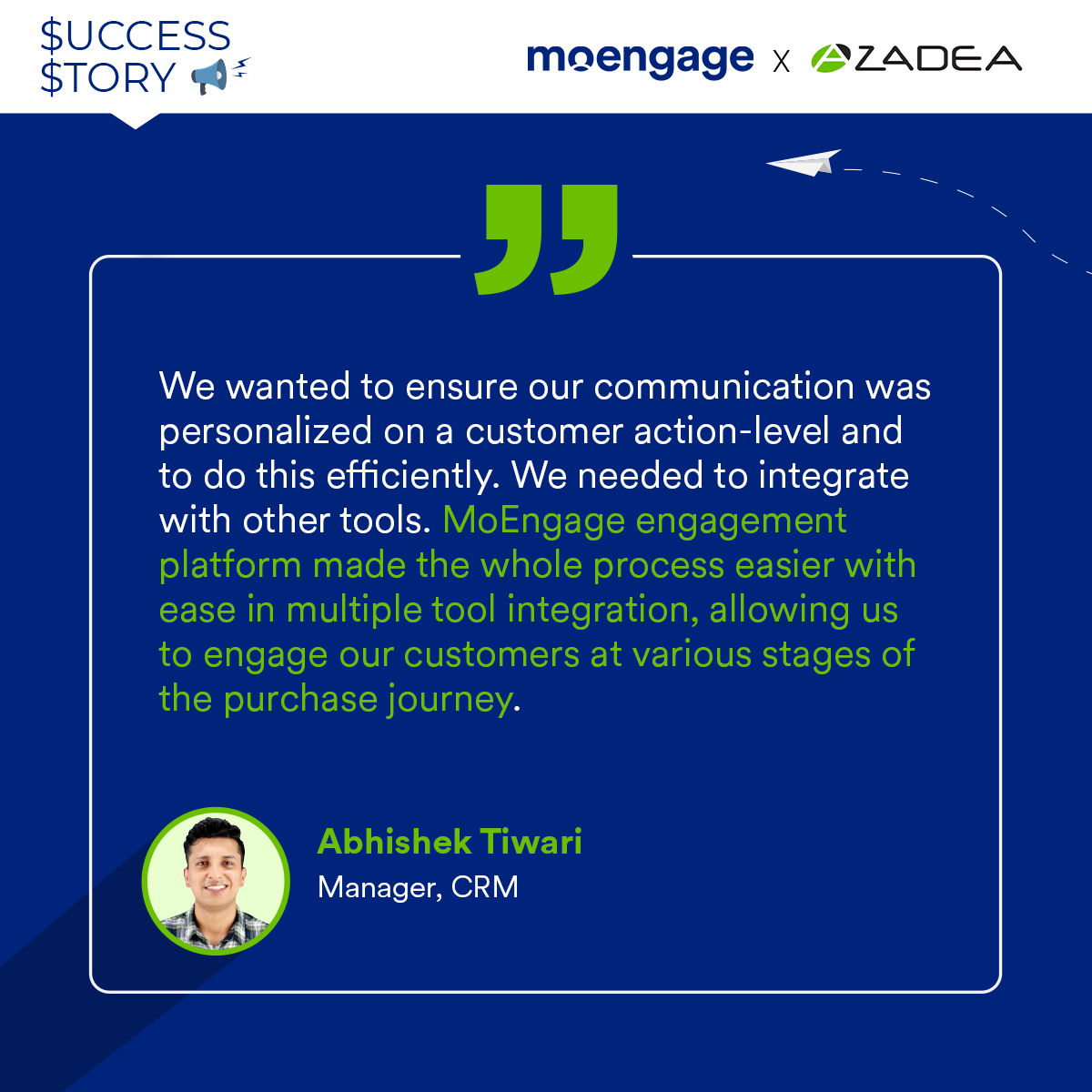 moengage's tweet photo. Abhishek Tiwari (Manager - CRM, #Azadea) talks about how the MoEngage platform added a lot of muscle to their #MarTech stack, and how it enabled the brand to engage customers across the journey effectively.
Read all about it here: https://t.co/IGuDOm3YqL https://t.co/y2kIbG9kPn