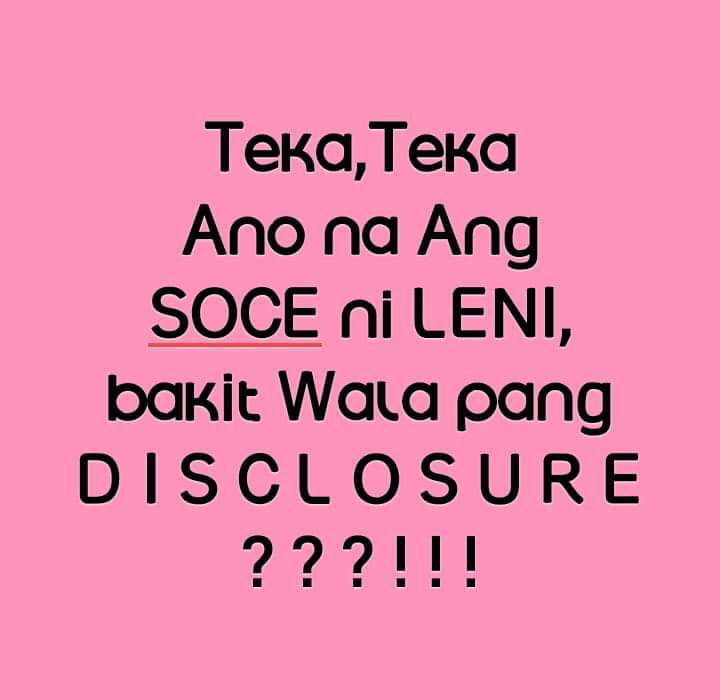AlpiroMaxine's tweet photo. Ano na ng SOCE BAKIT WALANG DISCLOSURE ? https://t.co/bfJdaBwol5
