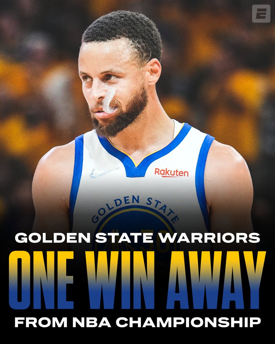 espn's tweet photo. The Warriors win Game 5 and head back to Boston with a 3-2 lead ⚡ #NBAFinals https://t.co/CT2PfI8s0E