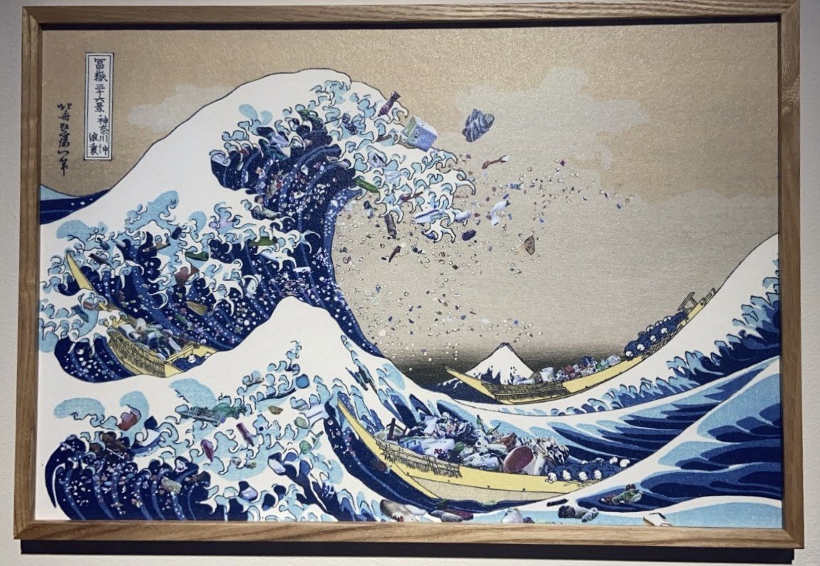 2050年の海を葛飾北斎とゴッホが予言？ AIが描く「海洋ゴミだらけの