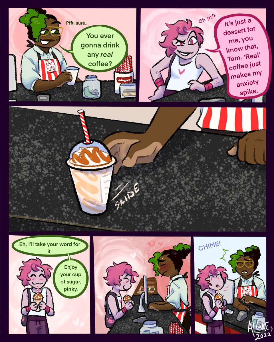 ALGnsfw's tweet photo. I Think I Might (3/7)
Introducing Tammy! And… wait, Al never got his name, did they?
#HML #HelloMyLove #HMLcomic #HelloMyLoveComic #HMLyb #HMLal https://t.co/bKwU0Ub6fy
