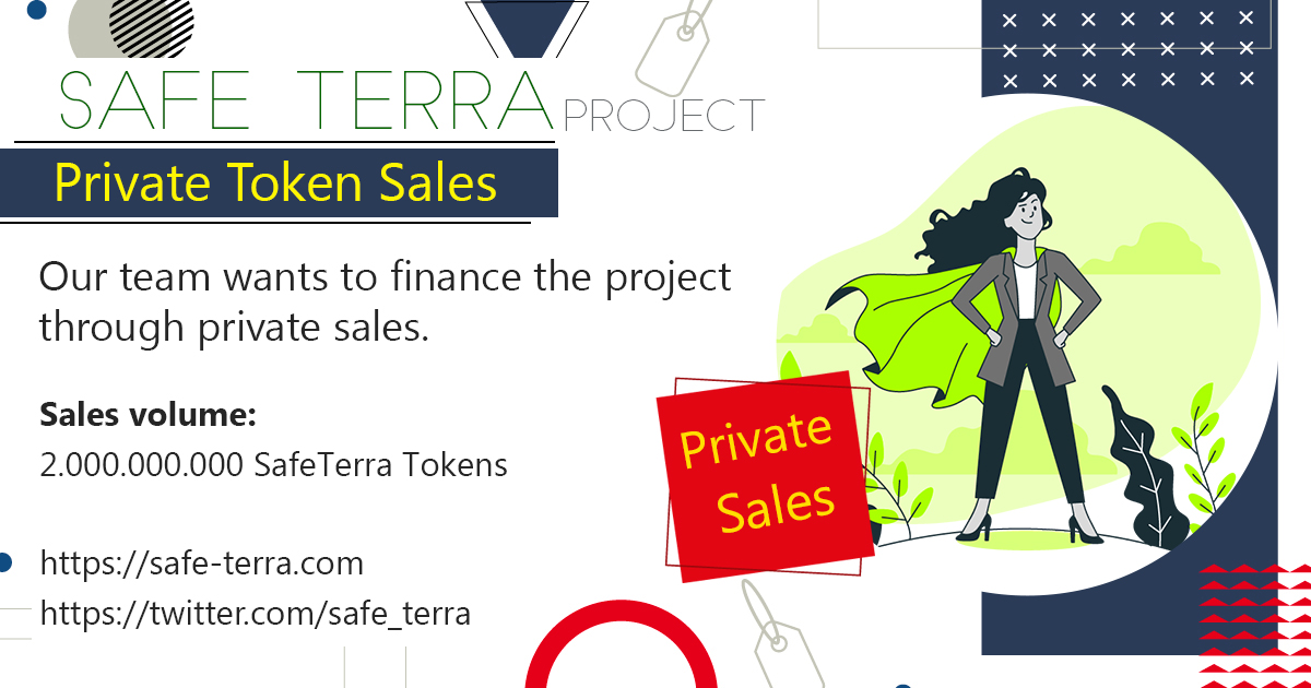 Our team wants to finance the project through private sales.
🔳Financing objectives:
🔹️Airdrop financing
🔹️Launch the Online Game
🔹️Website development and hosting costs
♦️Sales volume:
2.000.000.000 SafeTerra
see more details and plans:
safe-terra.com/dashboard