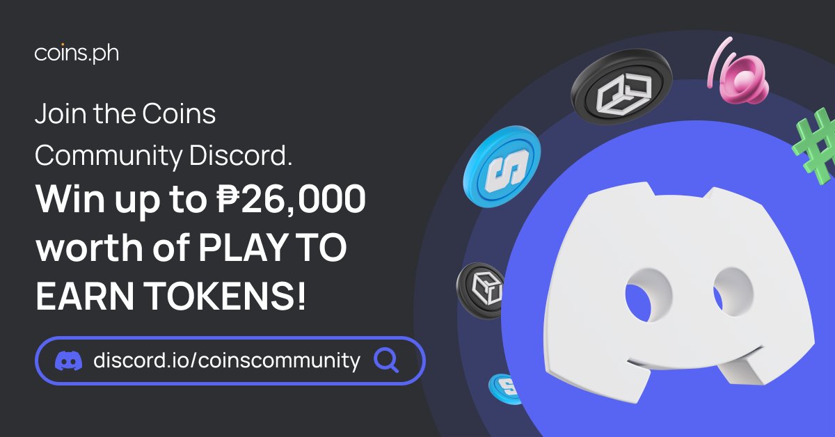 DON’T MISS OUT on your chance to win play-to-earn tokens! 🎮🕹️ Max. 250 winners will be selected 🏆 

👀 Read full terms and conditions to join: bit.ly/3QjQrub

🤝 Be part of the Coins Community: discord.io/coinscommunity