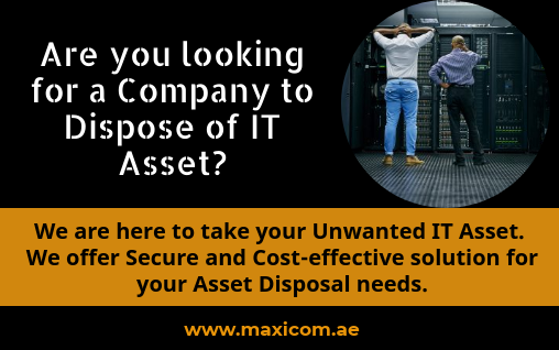 Our secure disposal service includes deletion or destruction of data before items are re-marketed. The equipment... bit.ly/3zwpQnN

#disposalofitasset #useditasset #itasset #itassetdisposition #itad #itadvendor #itassetdisposal #itassetdisposalserviceprovider #maxicomuae