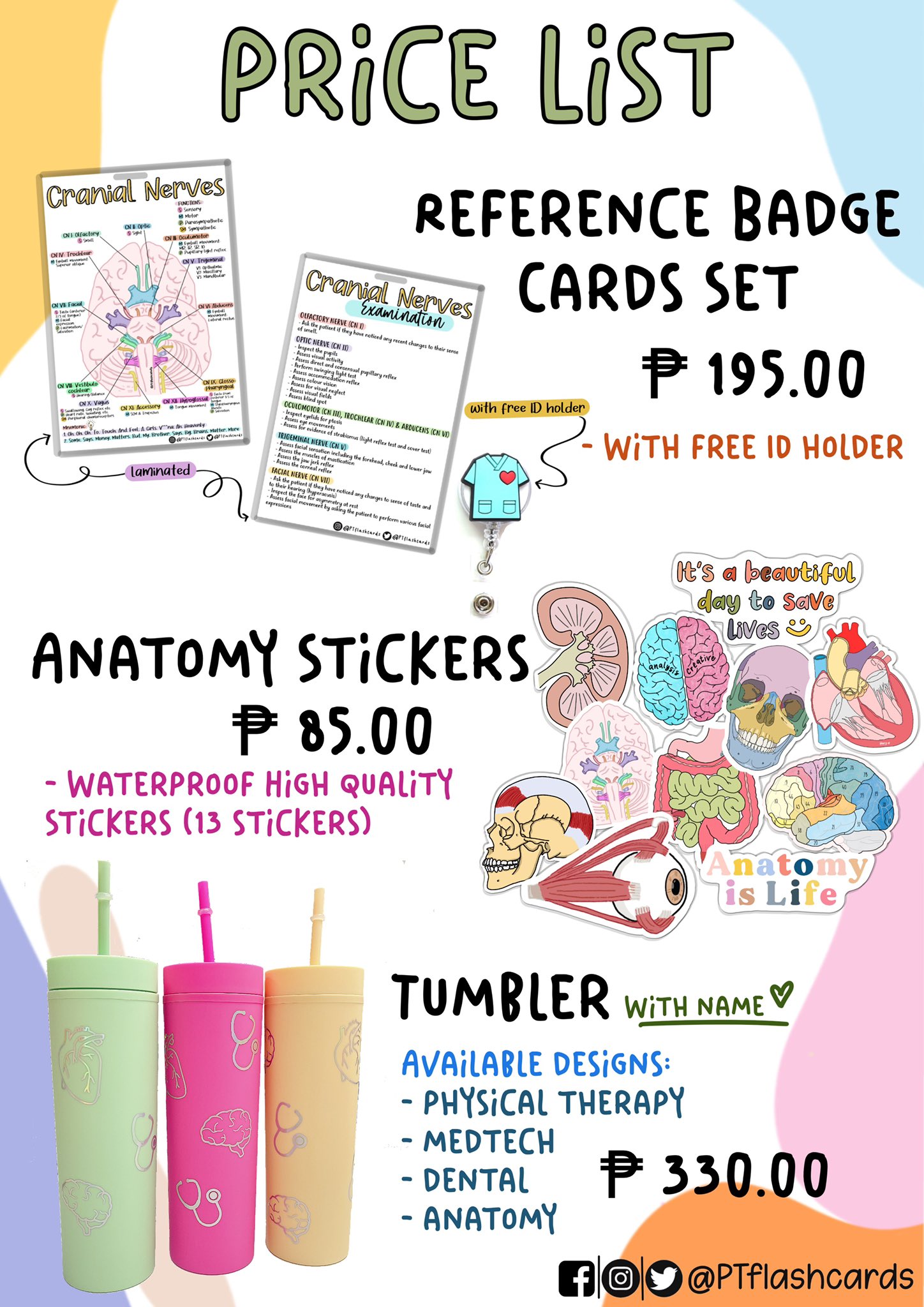 PT flashcards on Twitter: "📍Updated Price Lists as of 06-14-22📍 DM us