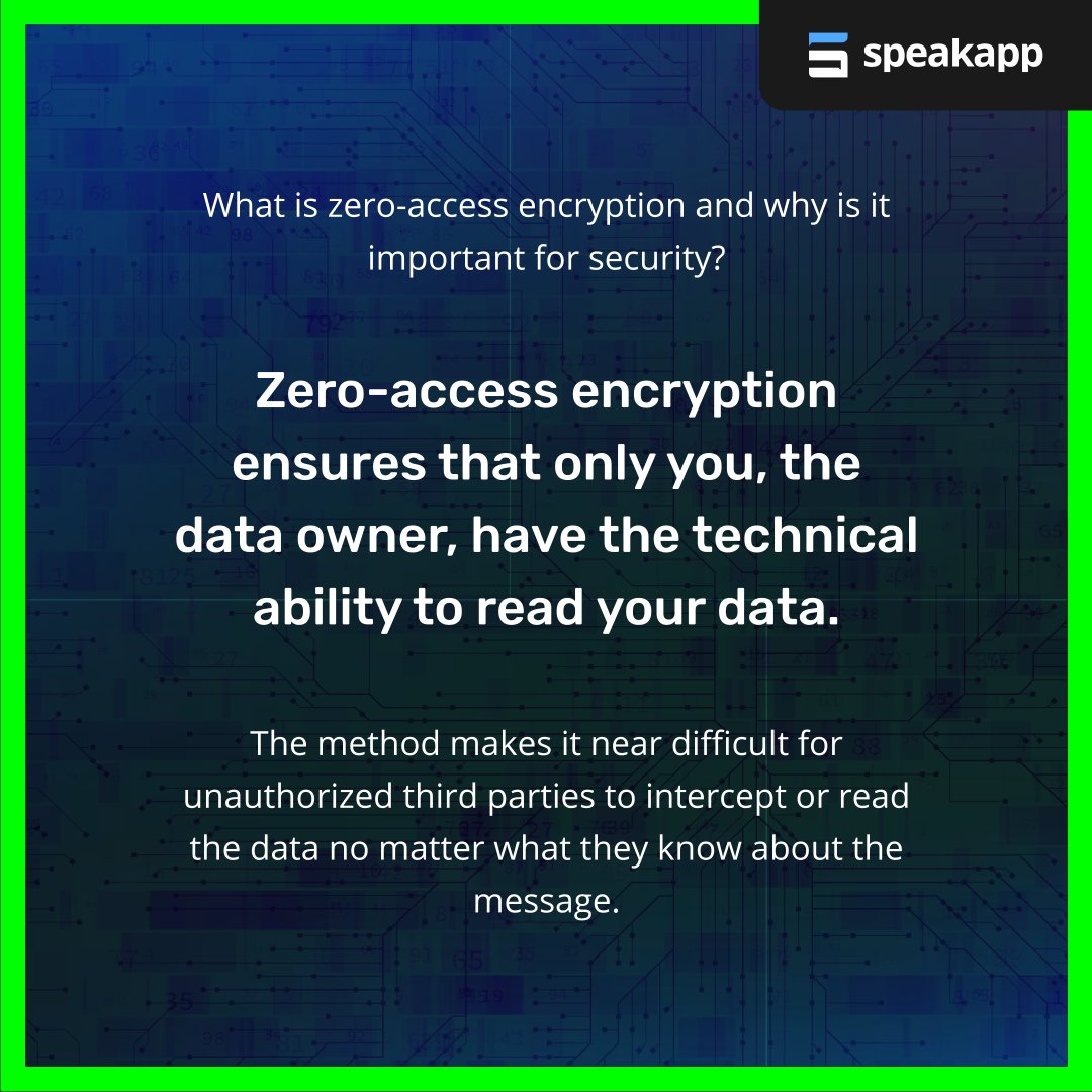 speakappme's tweet photo. Zero-access encryption memastikan bahwa hanya Anda, pemilik data, yang memiliki kemampuan teknis untuk mendekripsi pesan maupun data Anda.
#speakapp #messenger #web3messenger #zeroaccessencryption #encryption https://t.co/zPjUQT3kZM