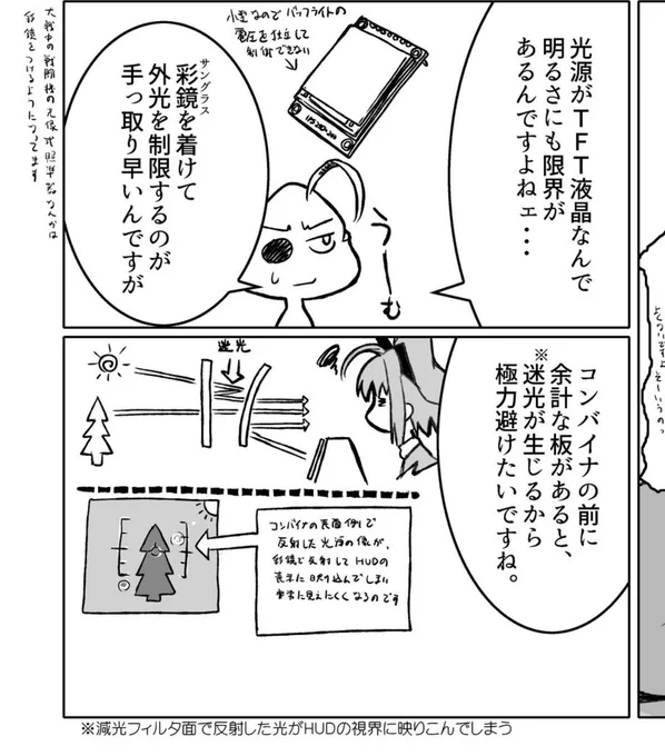 @chun_suke_ 可能ですし、一応ガード固定用の溝も切ってます。ただ、コンバイナ表面で反射した太陽光が反射して迷光になるのが悩ましいところですね。キルフラという手もありますが…一長一短ですね。 