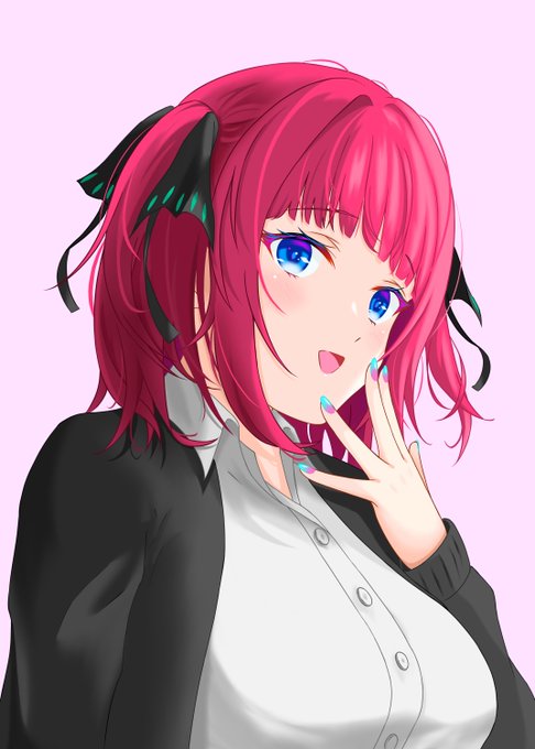 Re.kuさんがTwitterに投稿した中野二乃(五等分の花嫁)のイラスト。