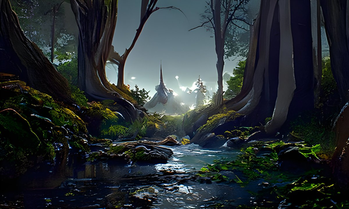 HiNftworld's tweet photo. Daily Dose Of Art. 

forest water #106/365

Created - 13 June 2022

#NFTs #AIart  #NFT #openseanfts https://t.co/Z7vcKKTzdH