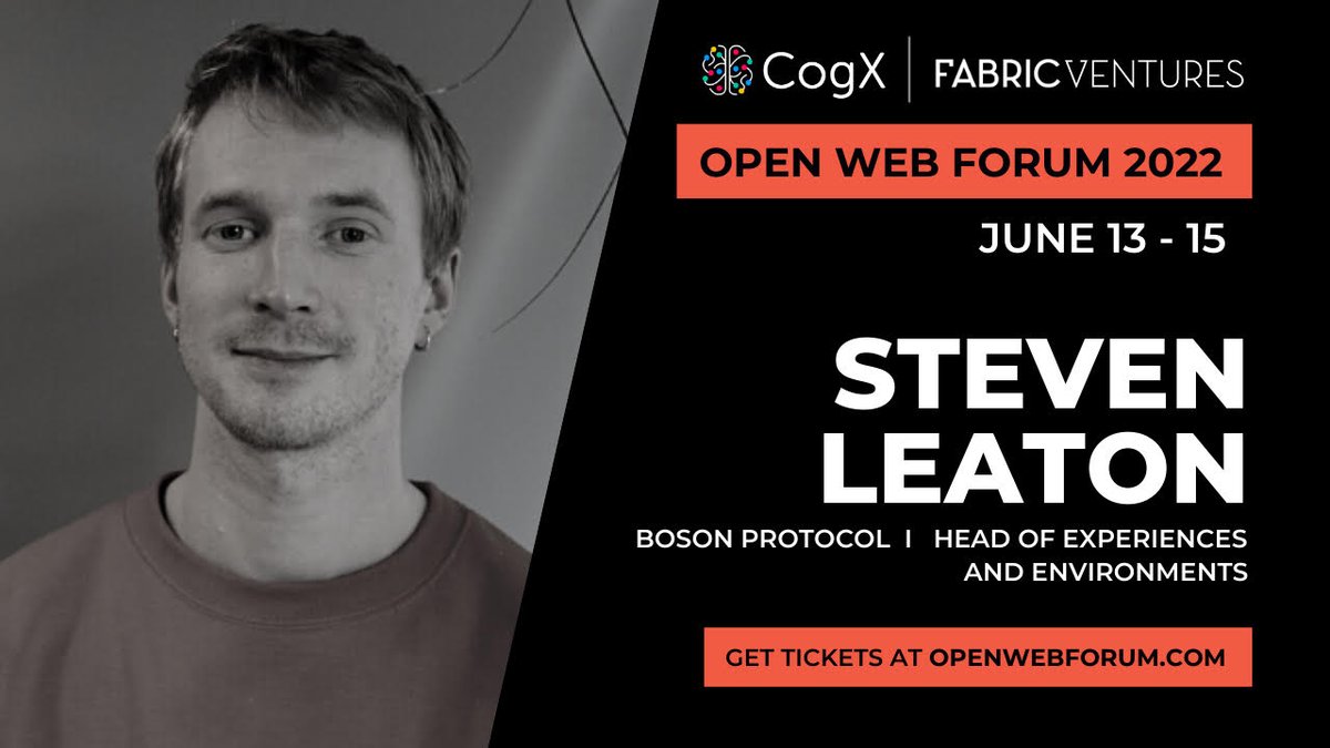 BosonProtocol's tweet photo. Boson Protocol is attending @CogX_Festival 

Head of Experiences &amp; Environments @StethenBP will join 'Vogue meets Crypto: Bringing fashion industry on chain' alongside @LVMH, @stefixy, @ava_sasha @clos3t_fashion &amp; @elevenmgmt 

✨ 14 June, 2pm UTC/3pm BST

https://t.co/34iVBbsuV3 https://t.co/vh3Q9X8T0D