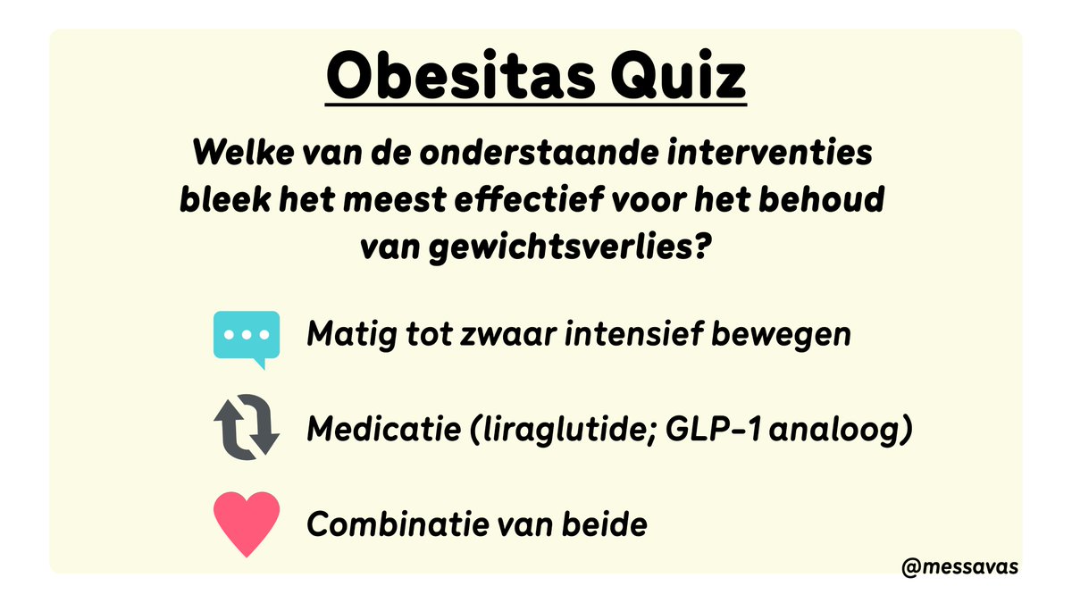 messavas's tweet photo. #ObesitasQuiz. Afvallen lukt de meesten wel, maar het behoud van gewichtsverlies is heel moeilijk. Wat denk jij dat het meest effectief is om gewichtsverlies te behouden? 

#obesity #weightloss #excercise #Physical https://t.co/X2yhSkjQq5
