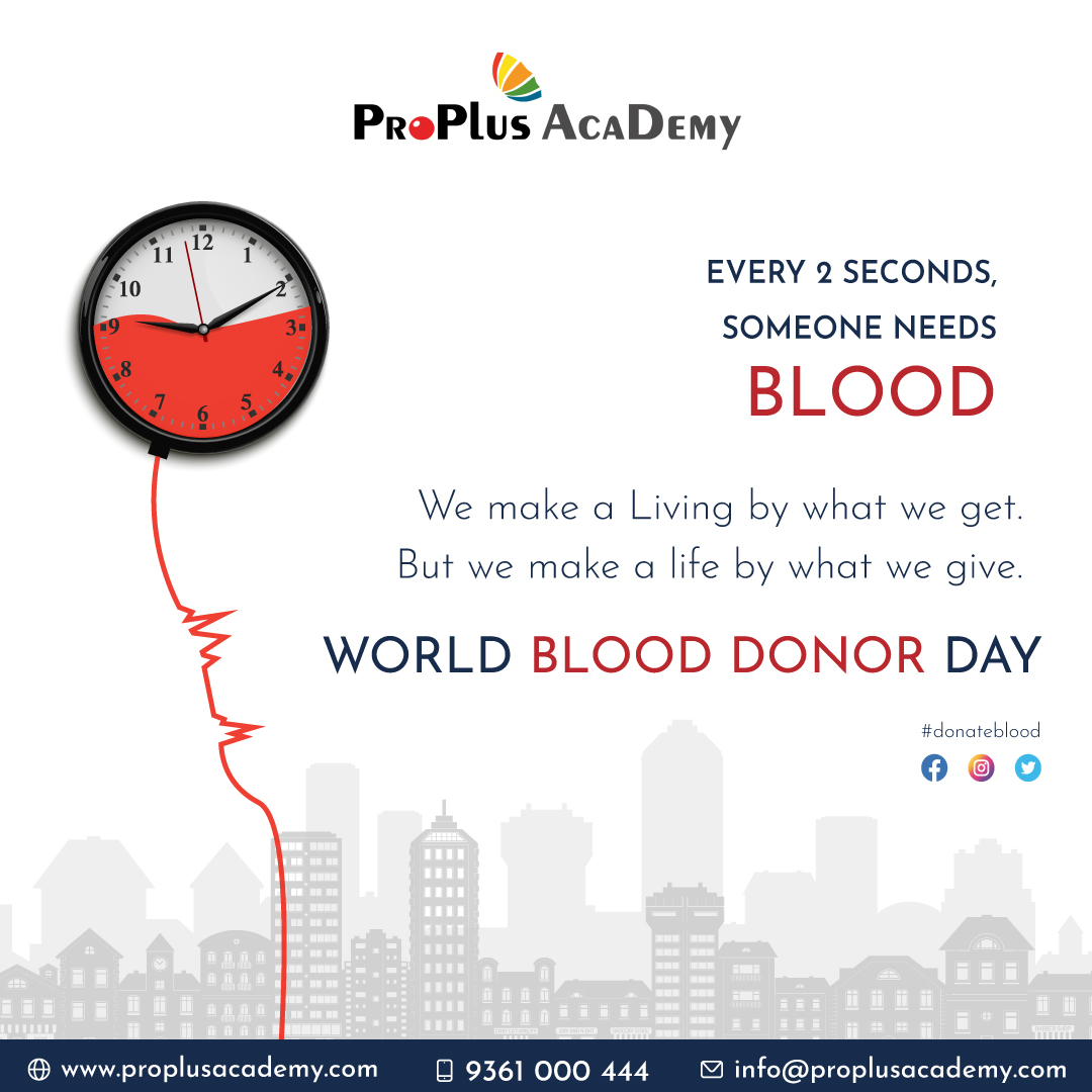 ProplusAcademy's tweet photo. Blood donation is an act of selflessness, heroism, and nobility! Hats off to all blood donors!

.
.
.
#blooddonorday #donor #blooddonation #blooddonorday #blood #donateblood #savelives #savelive #saveblood #blooddonate #red #worldblooddonorday #life https://t.co/Hzd3n31A3o