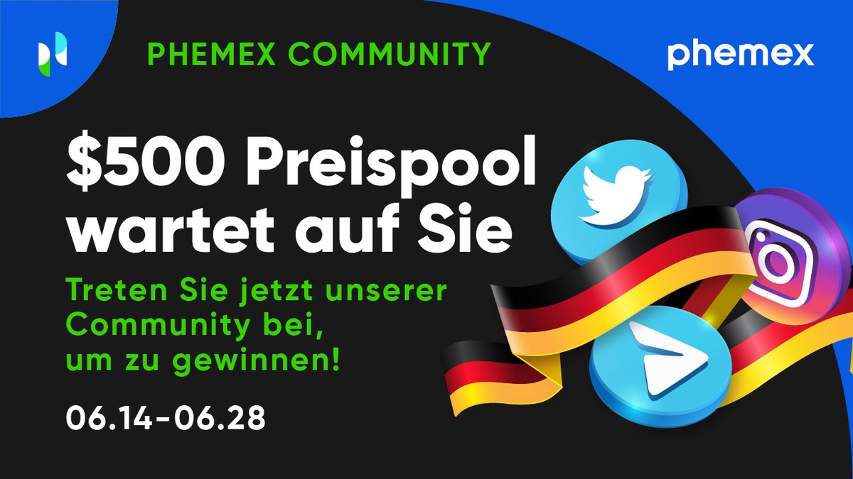 Phemex_German's tweet photo. Treten Sie unserer Community bei, um aus dem $500 Preispool zu gewinnen!
Erledigen Sie die erforderlichen Aufgaben auf der Ankündigungsseite unten. Sie haben die Chance, bis zu $100 Handelsbonus zu gewinnen!

Jetzt beitreten🔽
https://t.co/hx4VHCr5Gw

#PHEMEX #Giveaway #Krypto https://t.co/kflxnvjJS8