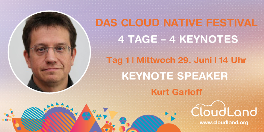Cloudlandorg's tweet image. 4 Tage, 4 Themen... 4 Keynote Speaker🏅! Und wir haben sie alle interviewt 🎙️ Kurt Garloff, @emilyfhjiang , @JSussner &amp;amp; Stefan Latuski – die Headliner 🚀 der #CloudLand2022, das Cloud Native Festival vom 29.06. - 02.07. im Phantasialand 🎡🍻📶🎤😃. scomp.ly/headliner